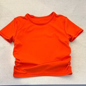lululemon athletica Bright Orange Short Sleeve Tee